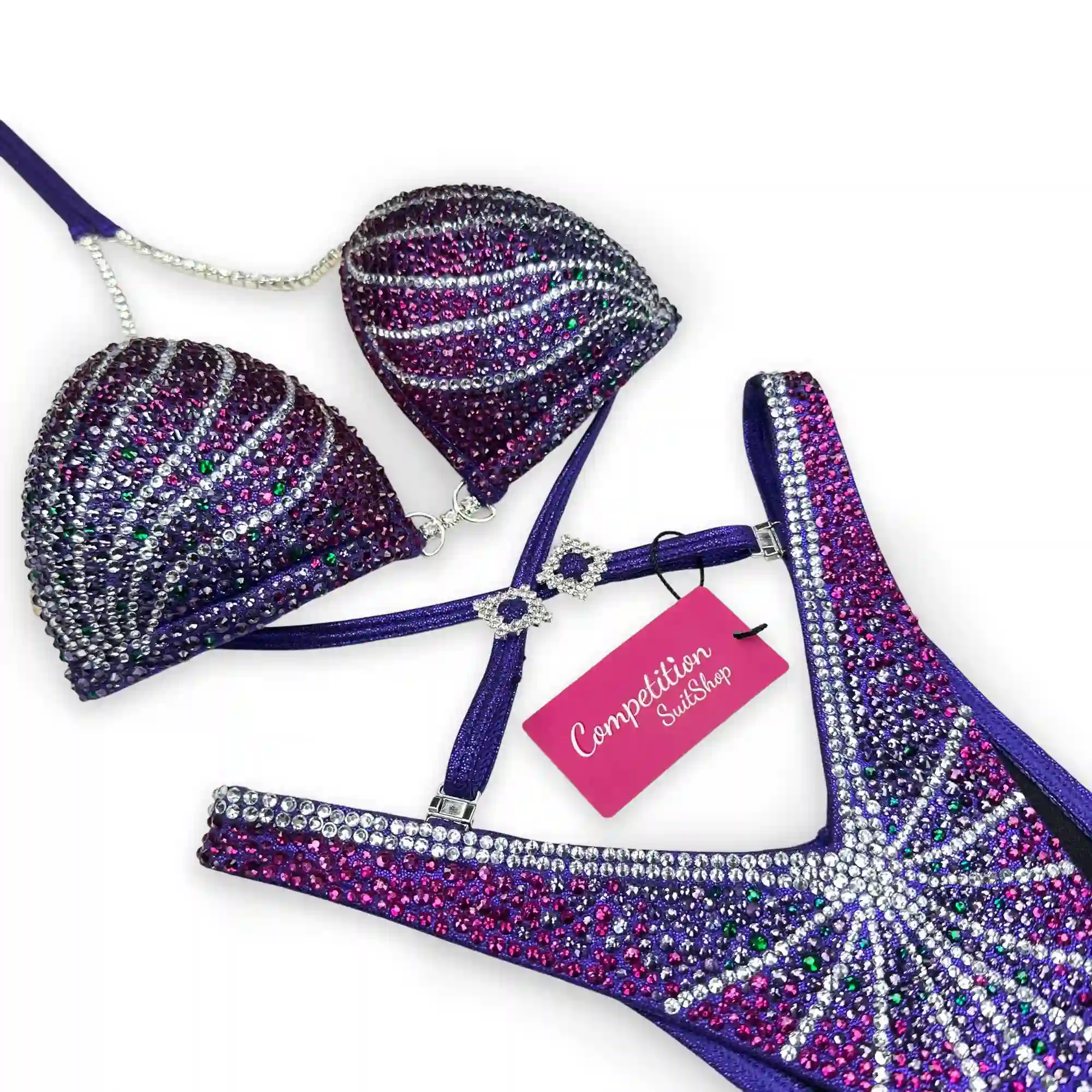 Purple Ribbon Figure Competition Suit F1049